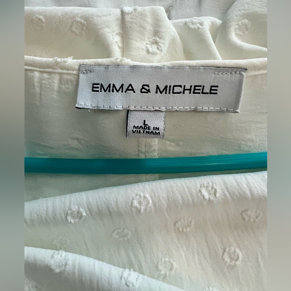 Emma & Michele NWT cream Peasant dress